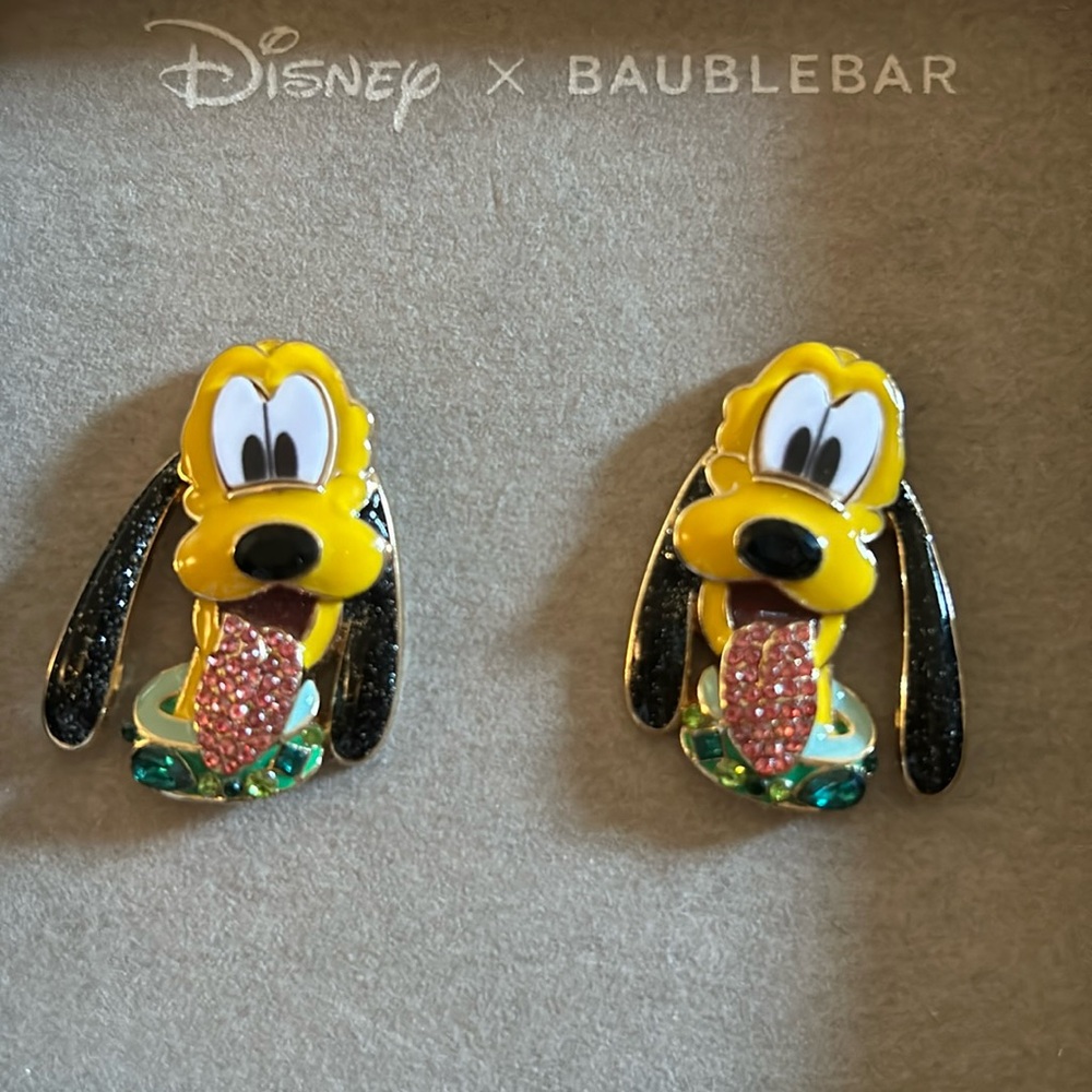 NEW in box Disney x Baublebar Pluto Earrings